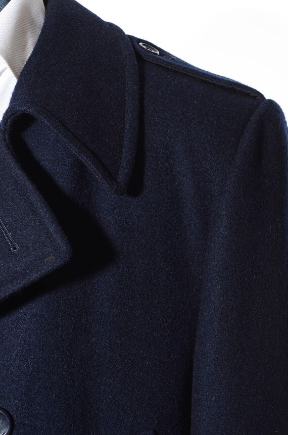 42R Vintage London Fog Double-Breasted Navy-Blue … - image 3