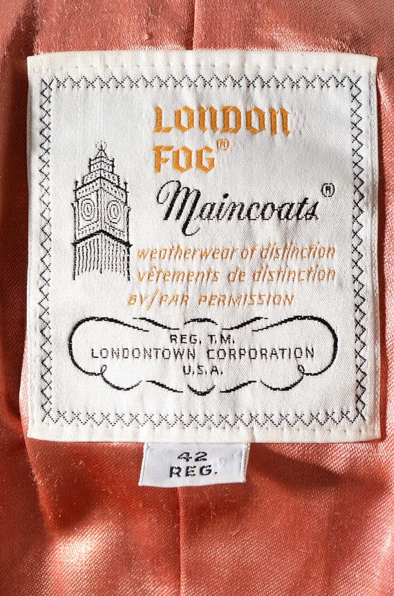 42R Vintage London Fog Double-Breasted Navy-Blue … - image 7