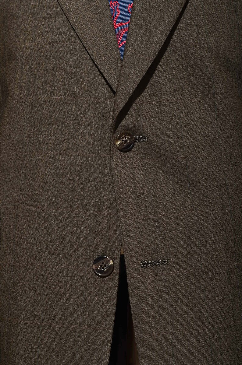 41L Vintage Hart Schaffner Marx SUMMER Lightweight Wool Two-Piece SUIT 35x32 Pants Tall 42L