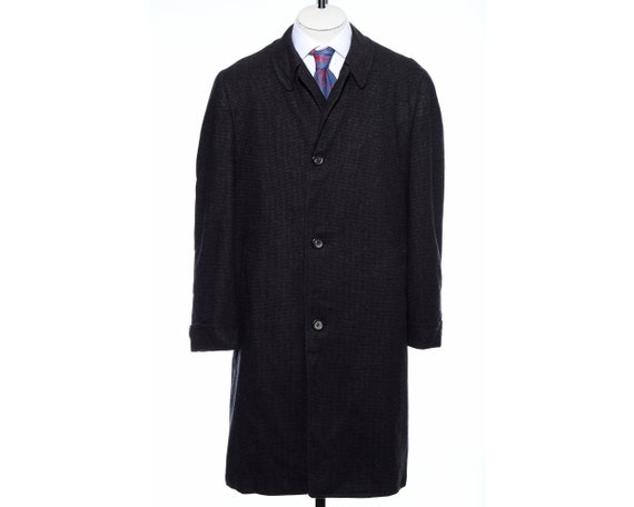42R Vintage 50s Hudsons Gray Check Wool Single-Br… - image 1