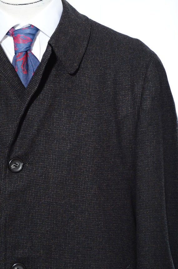 42R Vintage 50s Hudsons Gray Check Wool Single-Br… - image 2