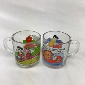 Vintage, 1978, McDonalds Garfield, Coffee Mugs