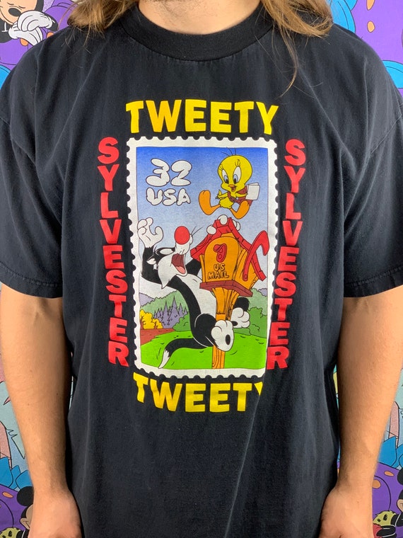 Vintage 1997 Tweety and Sylvester US Stamp T-shirt - image 2