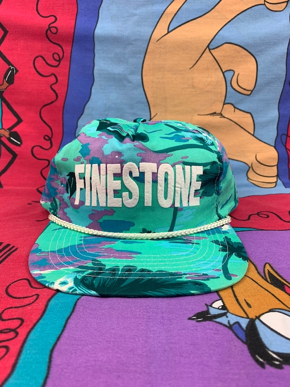 Vintage, 90s, Finestone, Floral, (teal/green) Hat