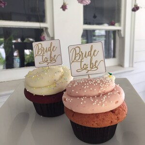 Bride to Be Cupcake picks