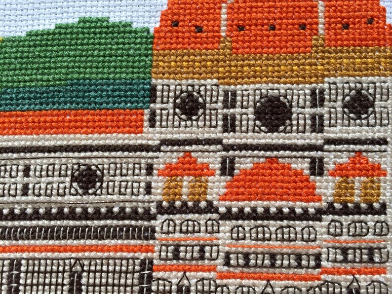 Completed Cross Stitch Wall Art Wide Thoughts Eliot Etsy