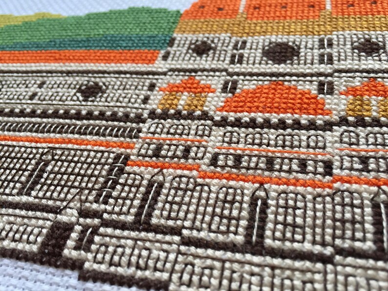 Completed Cross Stitch Wall Art Wide Thoughts Eliot Etsy