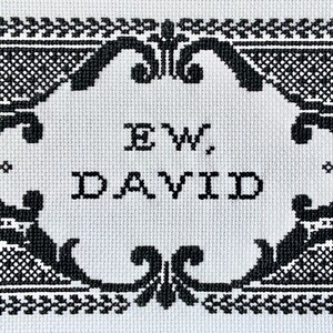 Pattern - Ew, David (Schitt's Creek) - 5"x7" cross stitch chart PDF digital instant download image 4