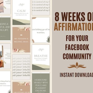 8 semaines d&#39;affirmations pour votre communauté Facebook