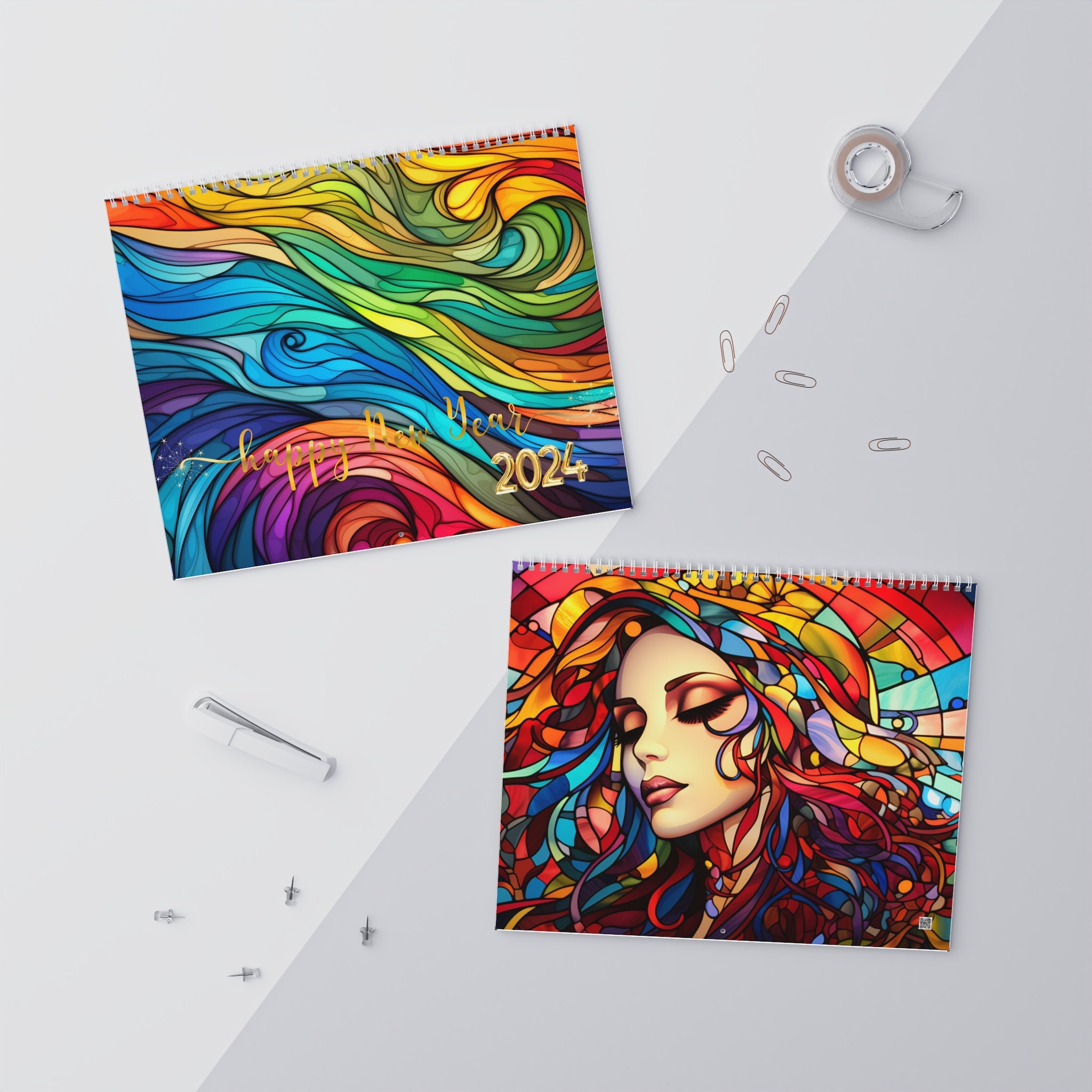 Stained glass wall calendar 2024wall calendar 2024 beautiful Stained glass wall calendar 2024wall calendar 2024 beautiful