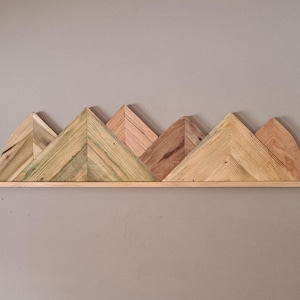 Reclaimed Pallet Wood Mountains Wall Art