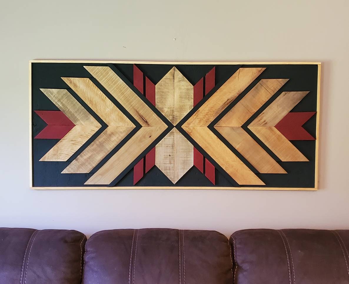 Reclaimed Pallet Wood Wall Art Southwestern Etsy