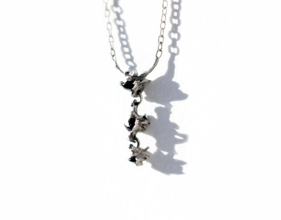 Handmade Tre Anguis Necklace in Sterling Silver | Cast Snake Vertebrae