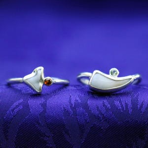 Gemstone Tooth Ring | Custom Handmade Tooth ring | you provide the tooth