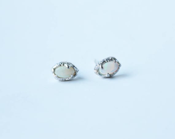 Opal Snake Eye Studs | handmade jewelry