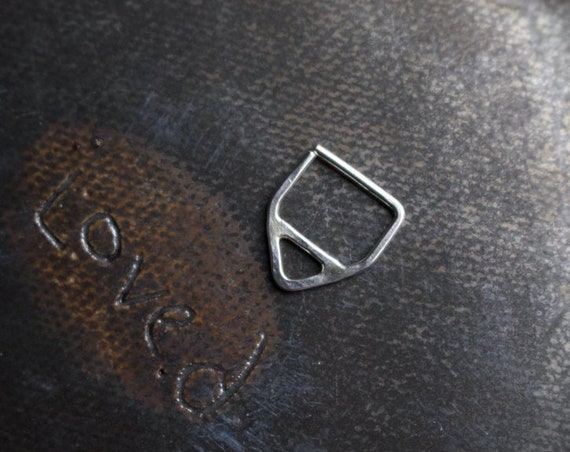 Handmade Sterling Silver Triangle Septum Ring | Body Jewelry