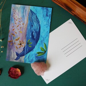 Kunst Postkarte | Blumenwal Postkarte, Tierdrucke