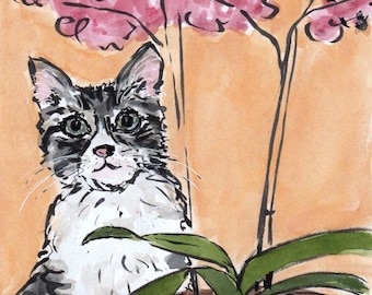 Hand Painted Pet Portrait: Custom Watercolor Dog or Cat Art