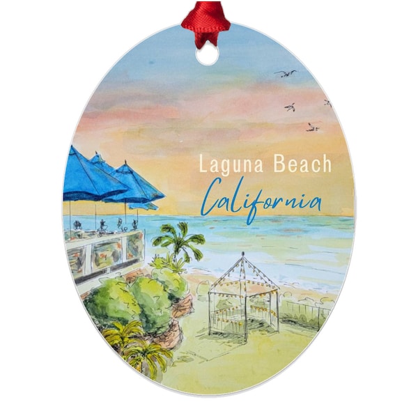 Personalized california christmas ornaments