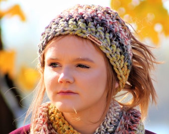 Messy Bun Beanie, Crochet Messy Bun Beanie, Messy Bun Hat, Top Knot Beanie, Bun Hat, Crochet Bun Hat, Ponytail Beanie, Carnival of Venice