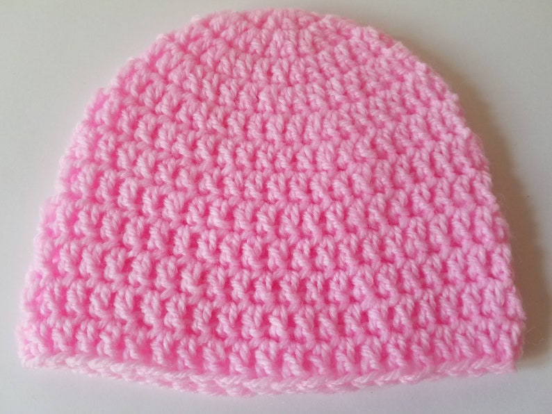 Blue Medium Blue Baby Beanie Baby Hat Beanie Baby Shower Gift Baby Gifts Crochet Hat Crochet Beanie Baby Hat Girl Hat image 9