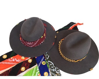 One of a Kind Handmade Custom Bandana Bands for hats