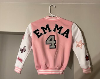 Custom made to order kids varsity jacket