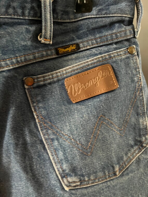 Vintage Wrangler Jean Shorts with custom stitchin… - image 2