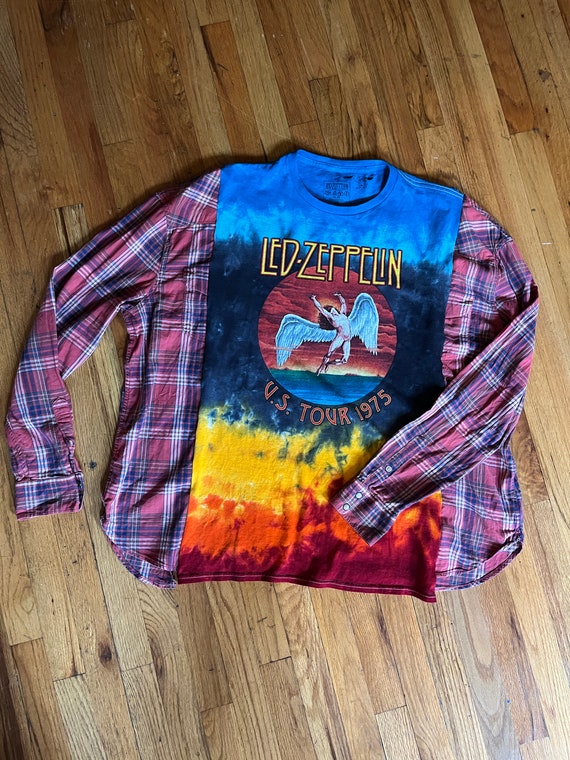 led zeppelin tie dye shirt long sleeve