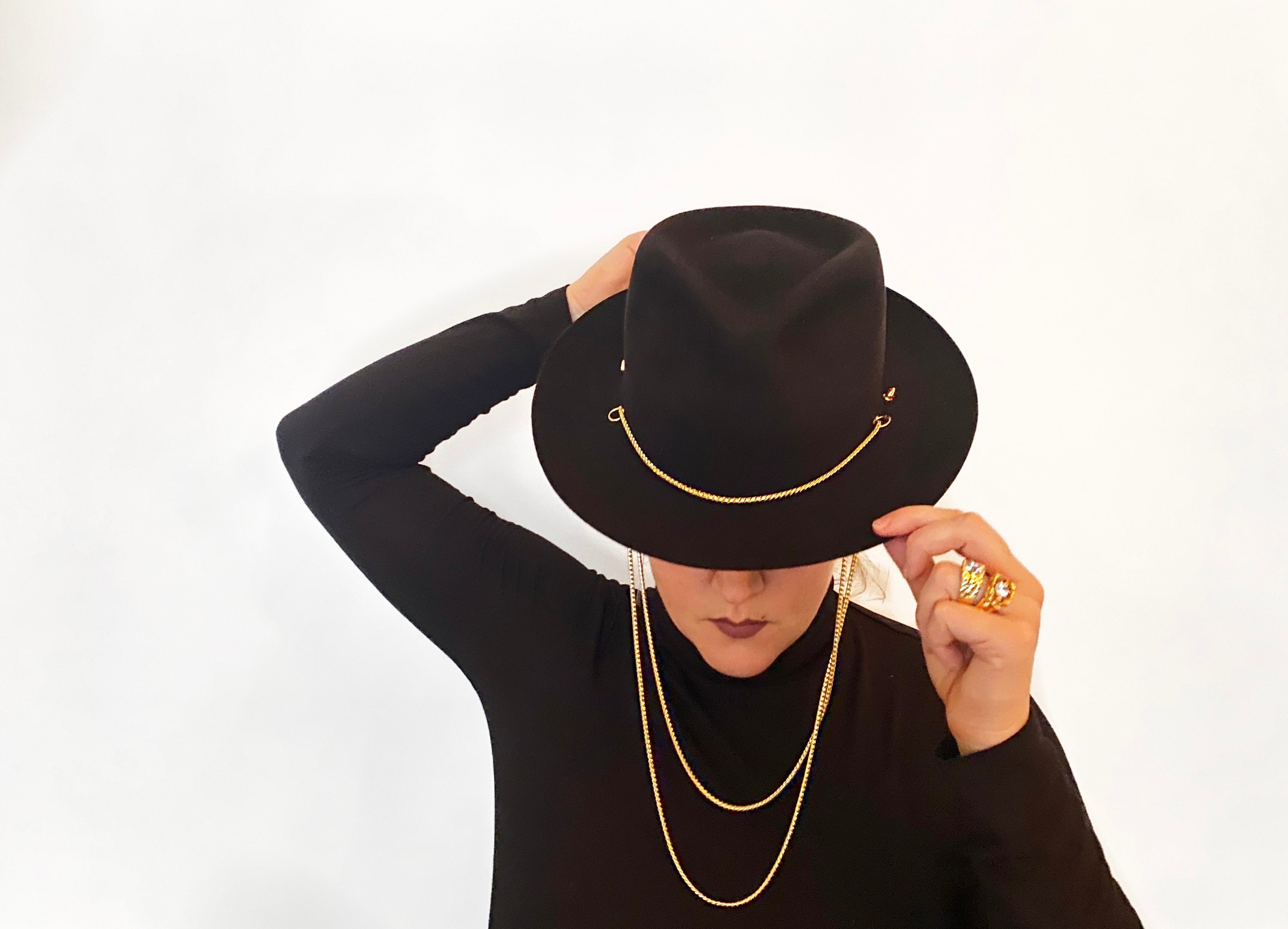 Custom Design Fedora Handmade, One of a Kind IMG_9985_2048x2048.jpg?v=  main image 3