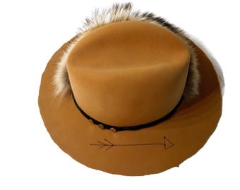 Fox Fur Fedora Hat - Fur Felt Hat- MADE TO ORDER!