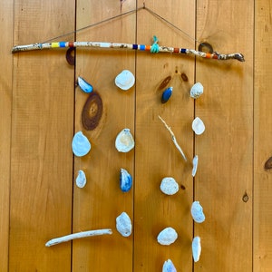 Handgemachte Muschelmuschel & Treibholz Windspiel
