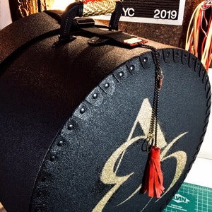 One of a Kind 12&quot;Hx18&quot;D Personalized Custom Travel Hat Box Durable Chapeau Box Storage Container for Hats - MADE TO ORDER!