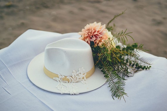 Handmade Custom Wedding Fedora Hat: Bride & Groom  display picture 3