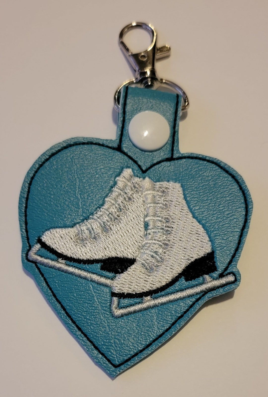 Ice Skating Key Fob Etsy