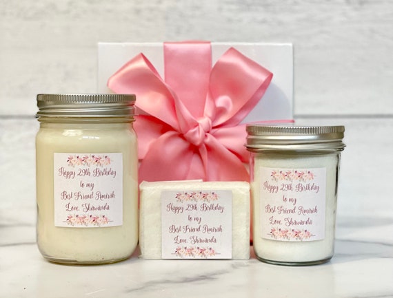 Candle Gift Box Birthday Candle Gifts For Her Birthday Etsy