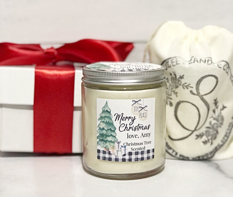 Christmas Candles Soy Candles Merry Christmas Gift Etsy