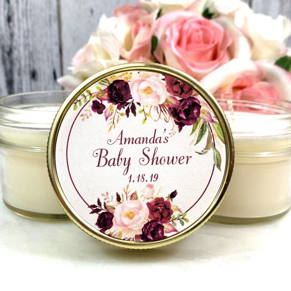 burgundy baby shower decorations