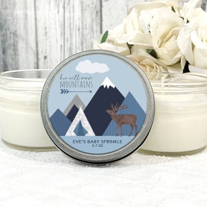 Mountain Baby Shower Favors, He will Move mountains Baby Shower Favor, Mountain Baby shower, Boy Baby Shower Favors