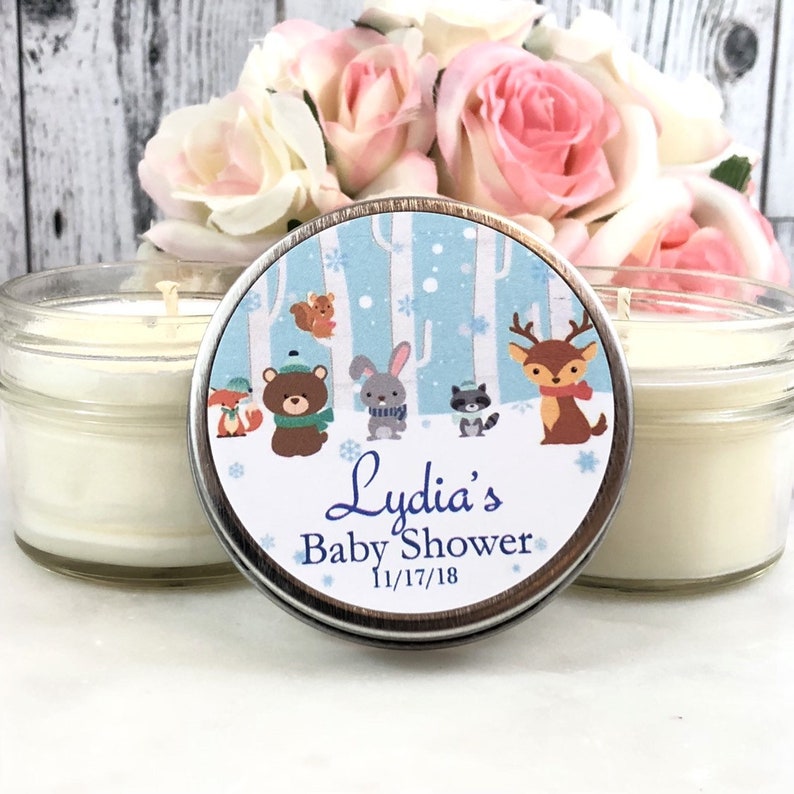 winter baby shower favors