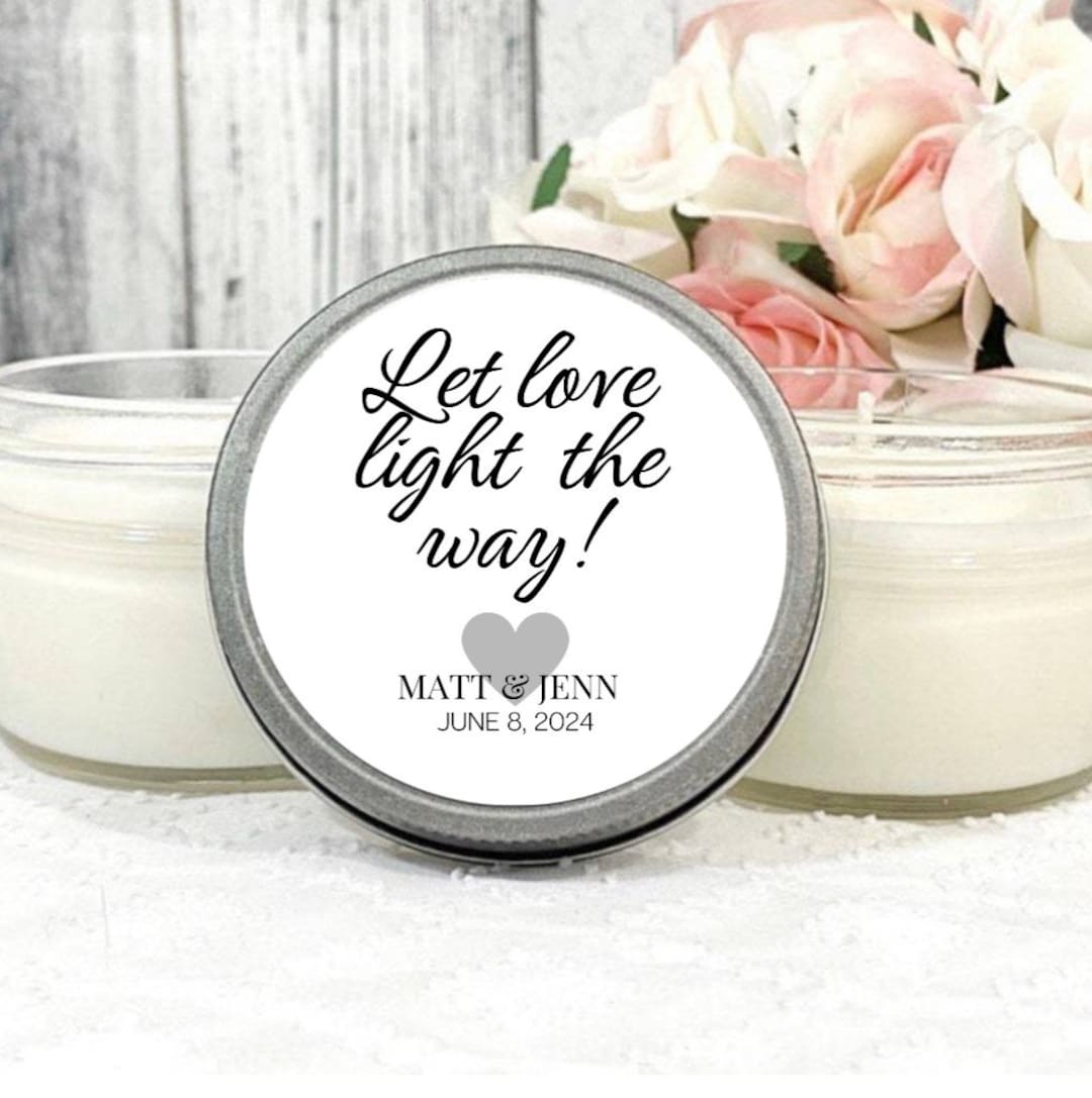 Bulk 25 Minimalist Wedding Favors , Custom Candle Gift, Personalized ...