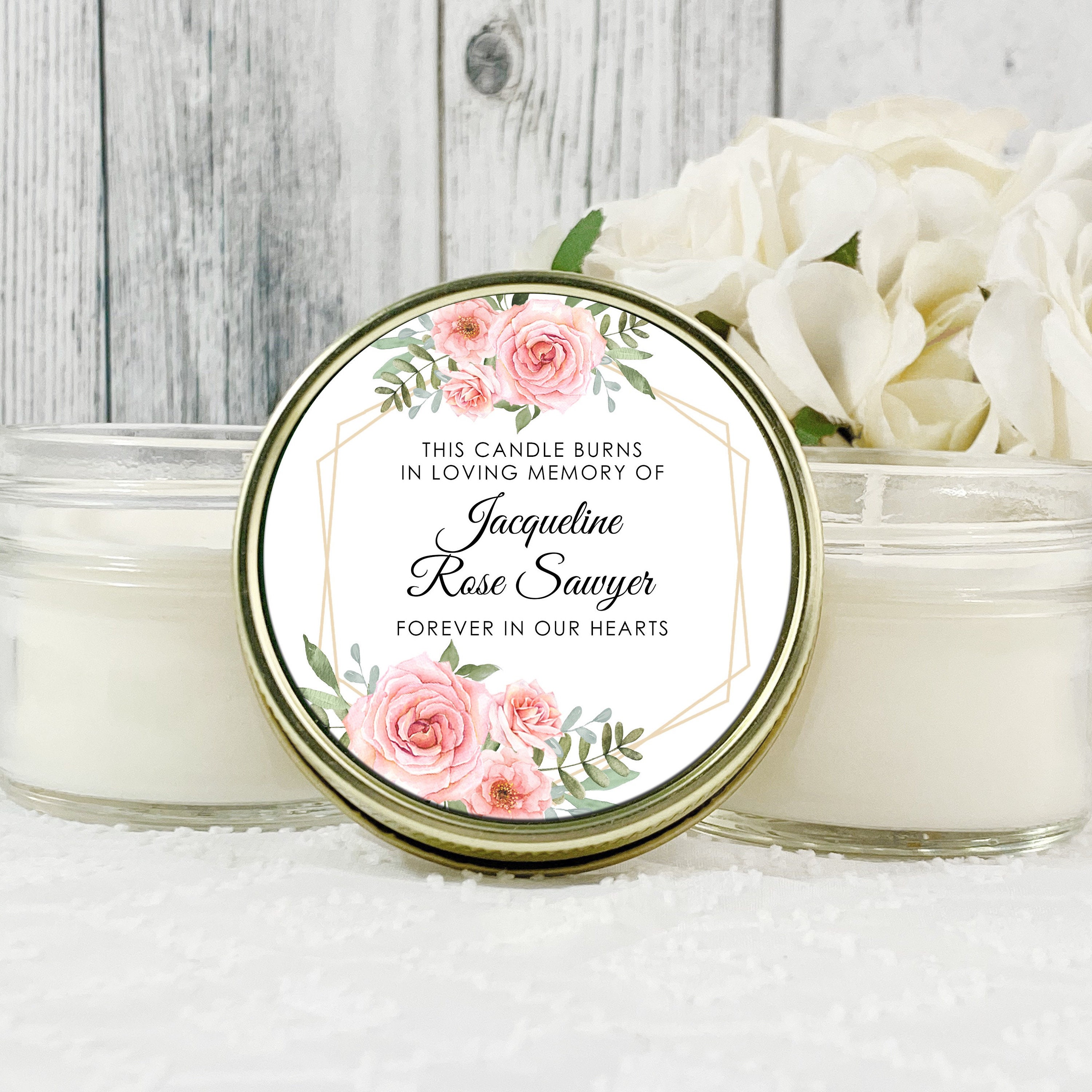 1 4oz Memorial Favors for Funeral Memorial candles for Etsy