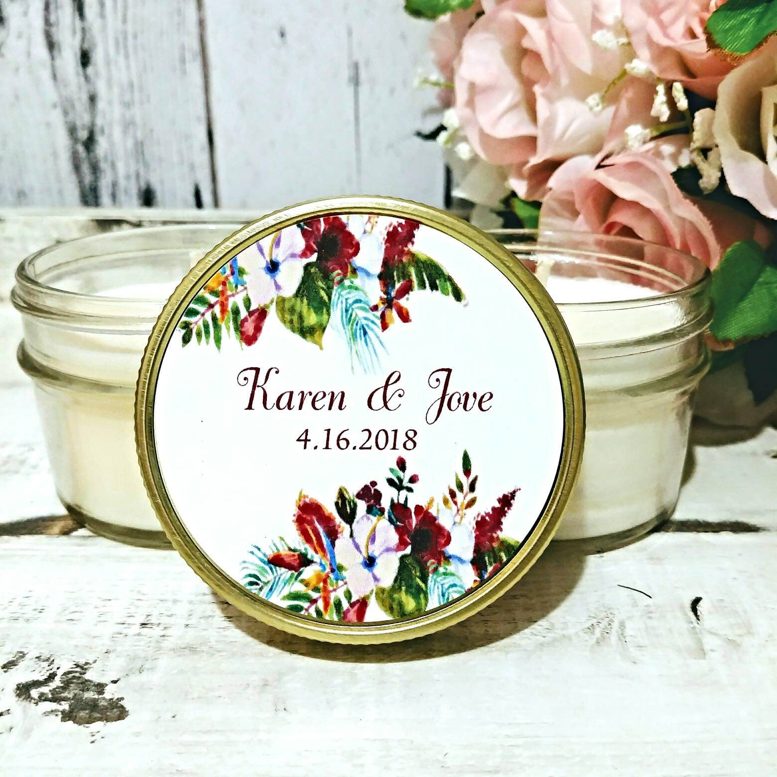 Wedding Favors Tropical Wedding Wedding Candle Favors Hawaii