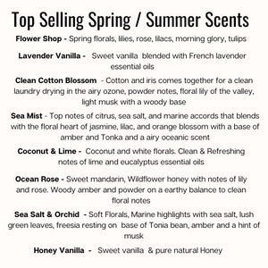 a list of top selling spring / summer scents