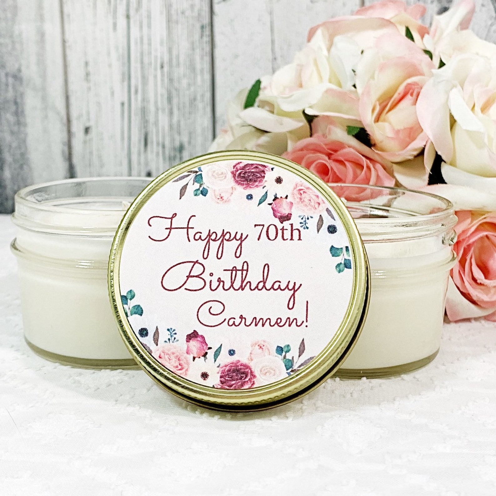 Set of 6 Party Candle favors Birthday Party for her Happy Etsy