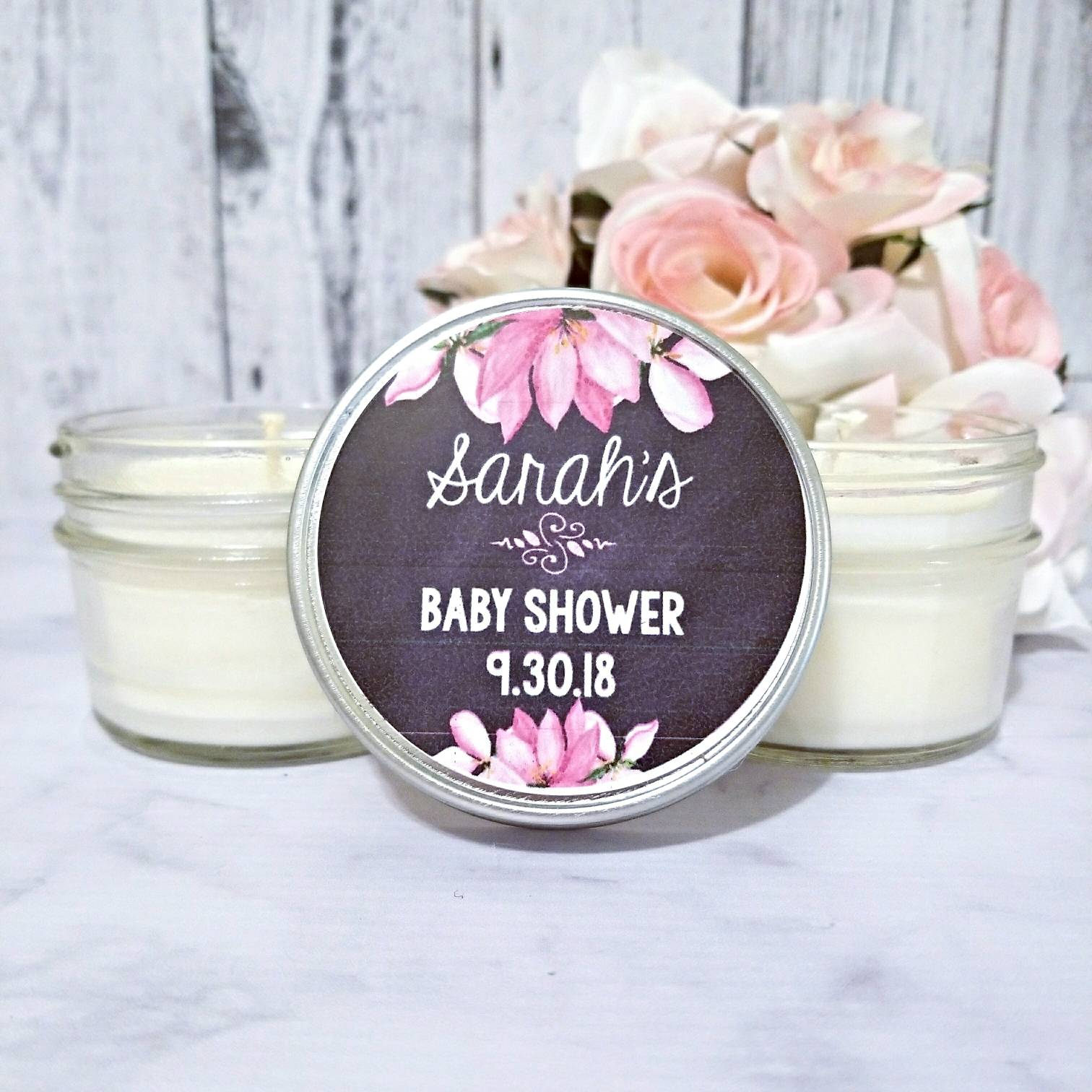 Customized Baby Shower Candle Favors Thank You Baby Shower Etsy