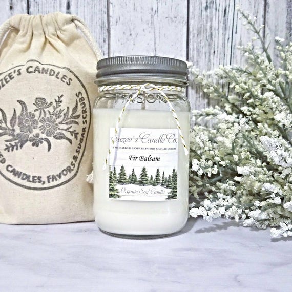 Pine Scented Candle Christmas Candles Mason Jar Candle Etsy