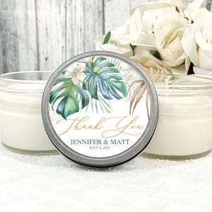Tropical Candle Favors: Hawaiian Bridal Shower, Summer Party