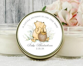 Classic Pooh Baby Shower Candle Favors: Gender Neutral Party Set of 12