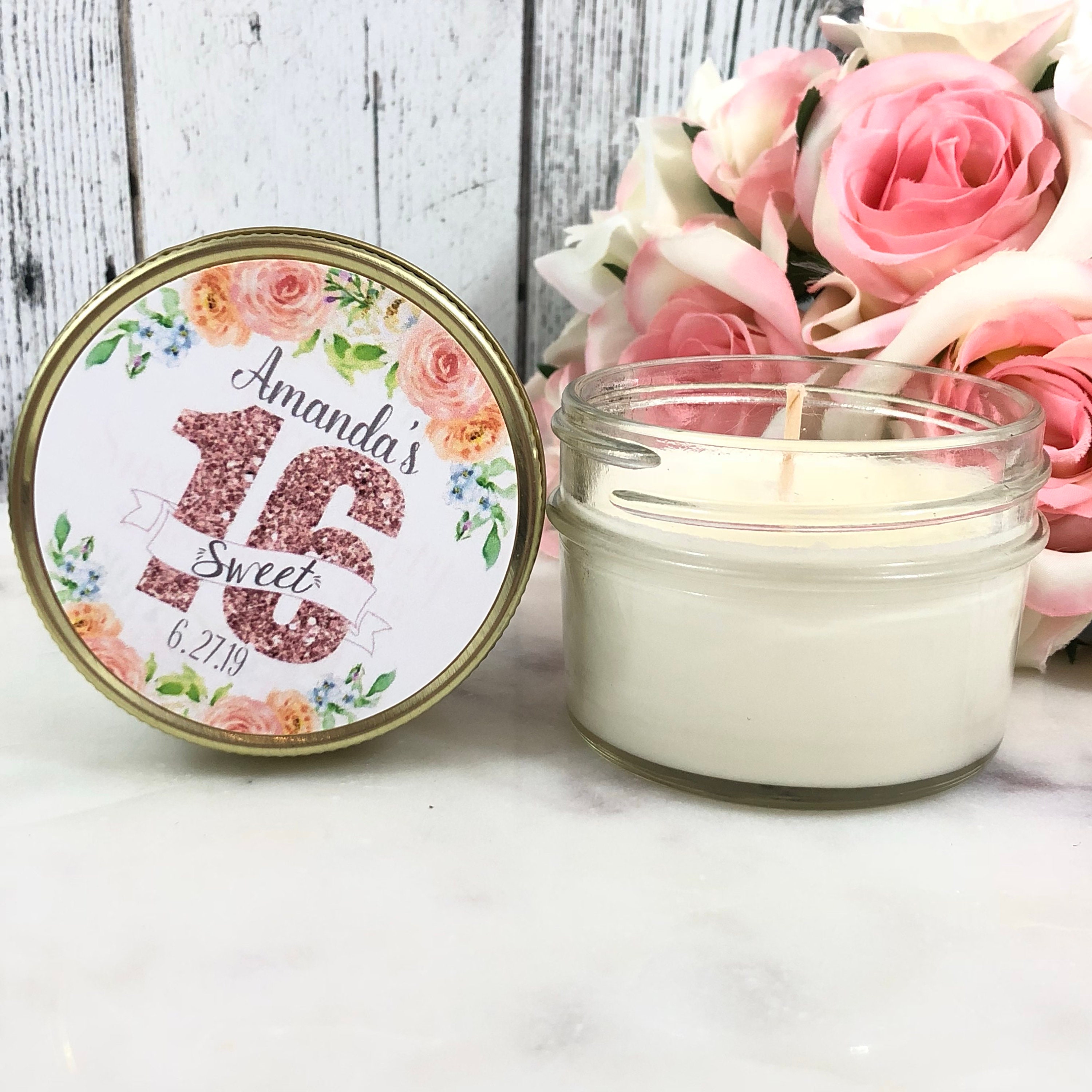 Set of 6 Sweet 16 Candle Favors Sweet 16 Birthday Party Etsy